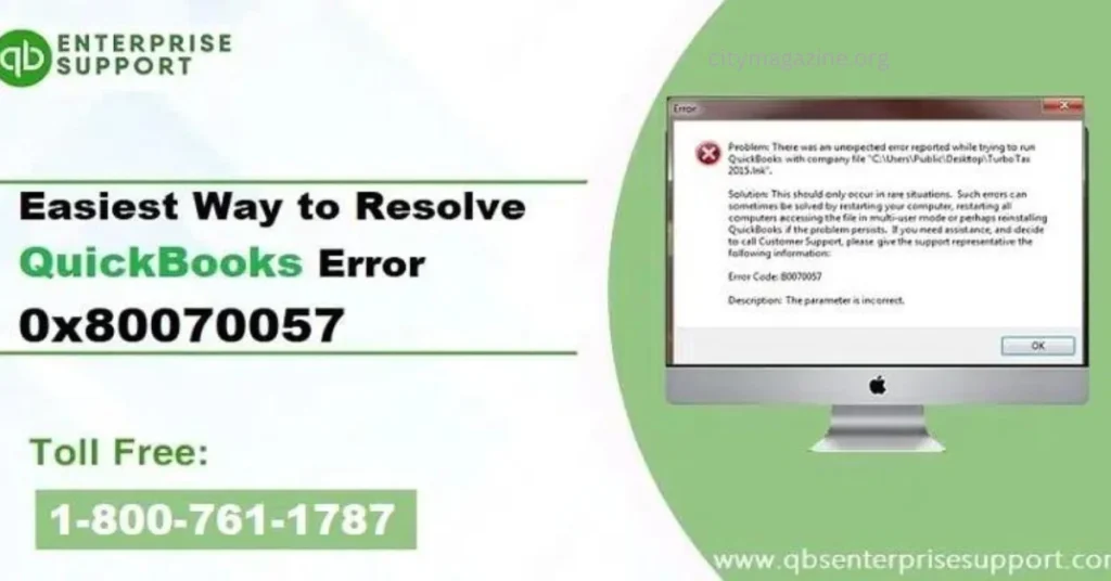 QuickBooks error 80070057