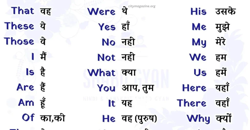English To Hindi